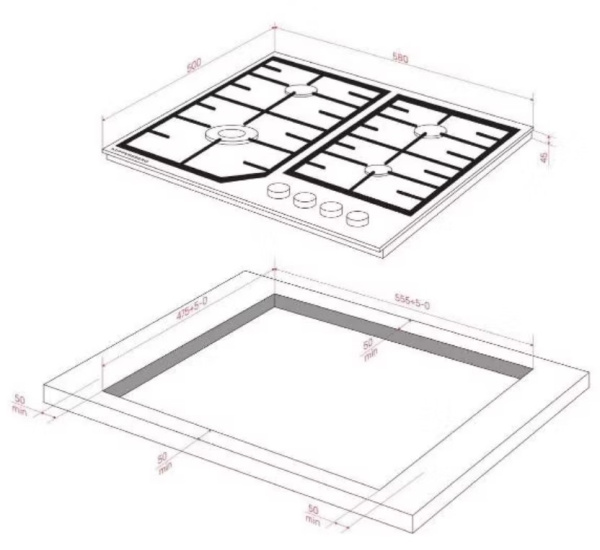 Газовая варочная панель Kuppersberg FS 66 B4.jpg