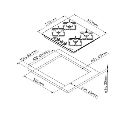 Газовая варочная панель Kuppersberg FG 62 W5.jpg